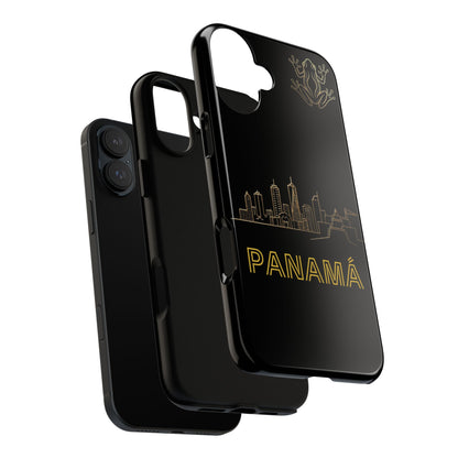 Panamá Skyline Tough Phone Case in black