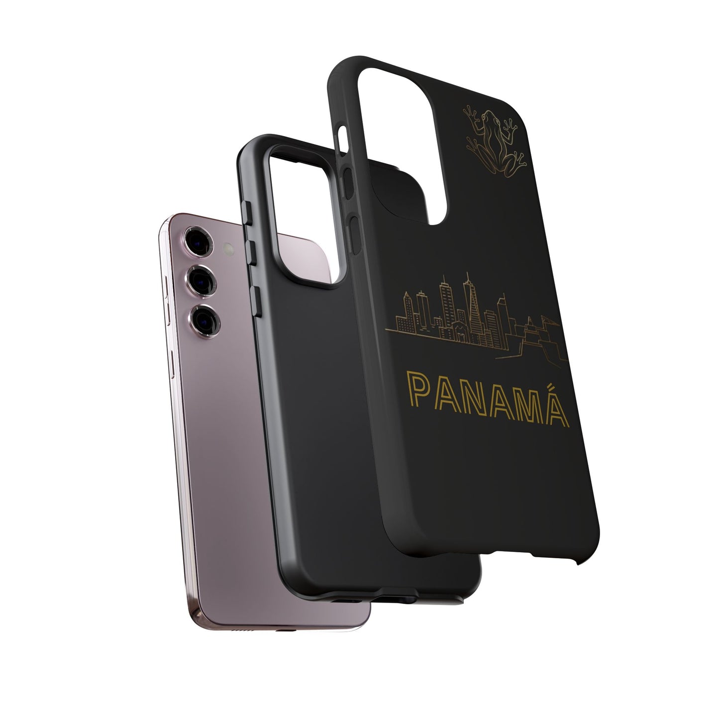 Panamá Skyline Tough Phone Case in black