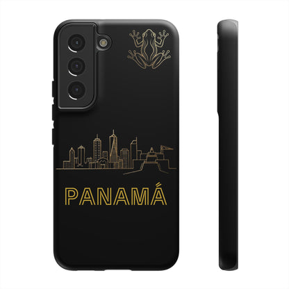 Panamá Skyline Tough Phone Case in black
