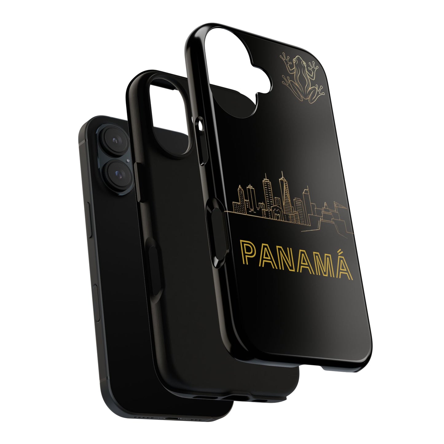 Panamá Skyline Tough Phone Case in black