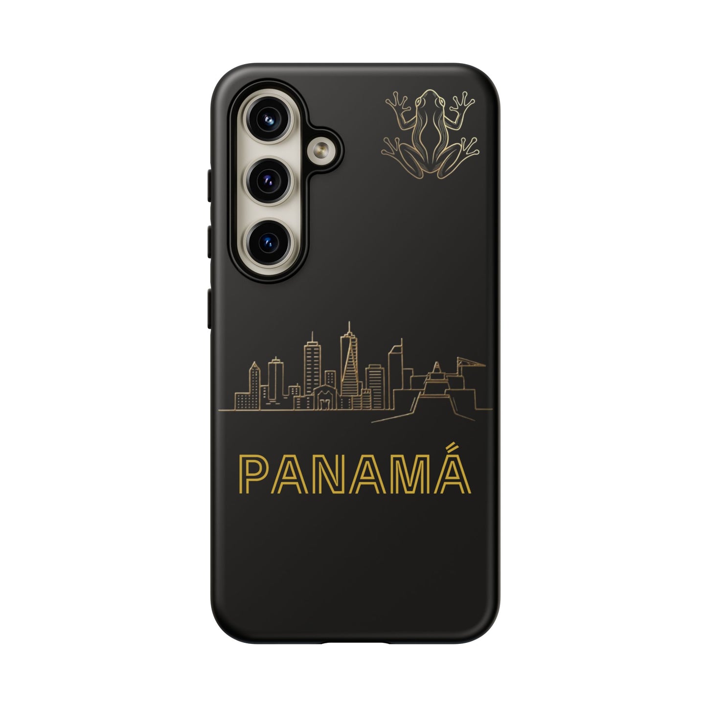 Panamá Skyline Tough Phone Case in black