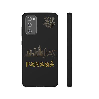 Panamá Skyline Tough Phone Case in black