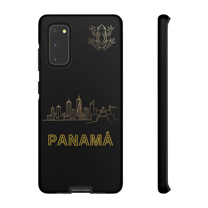 Panamá Skyline Tough Phone Case in black