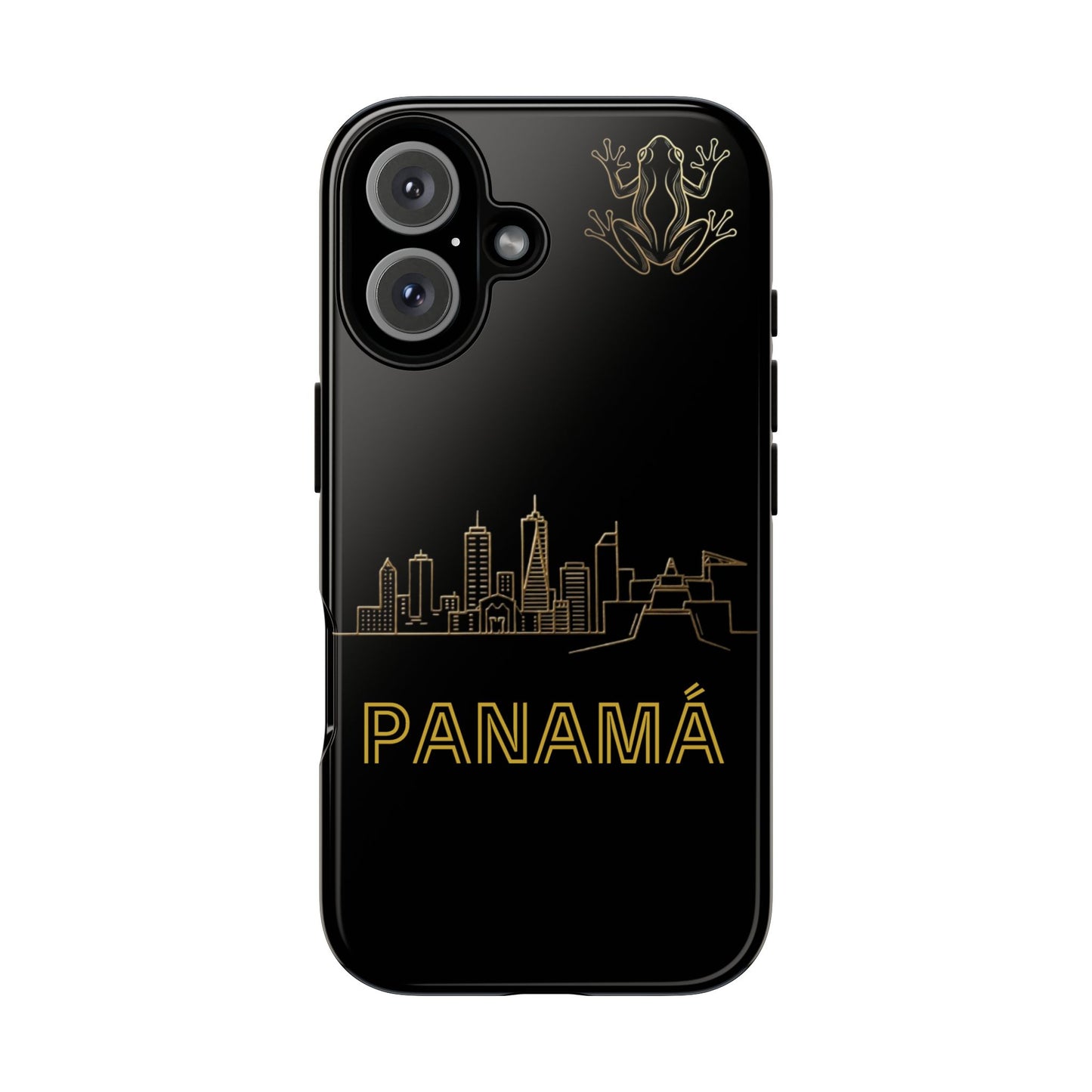 Panamá Skyline Tough Phone Case in black