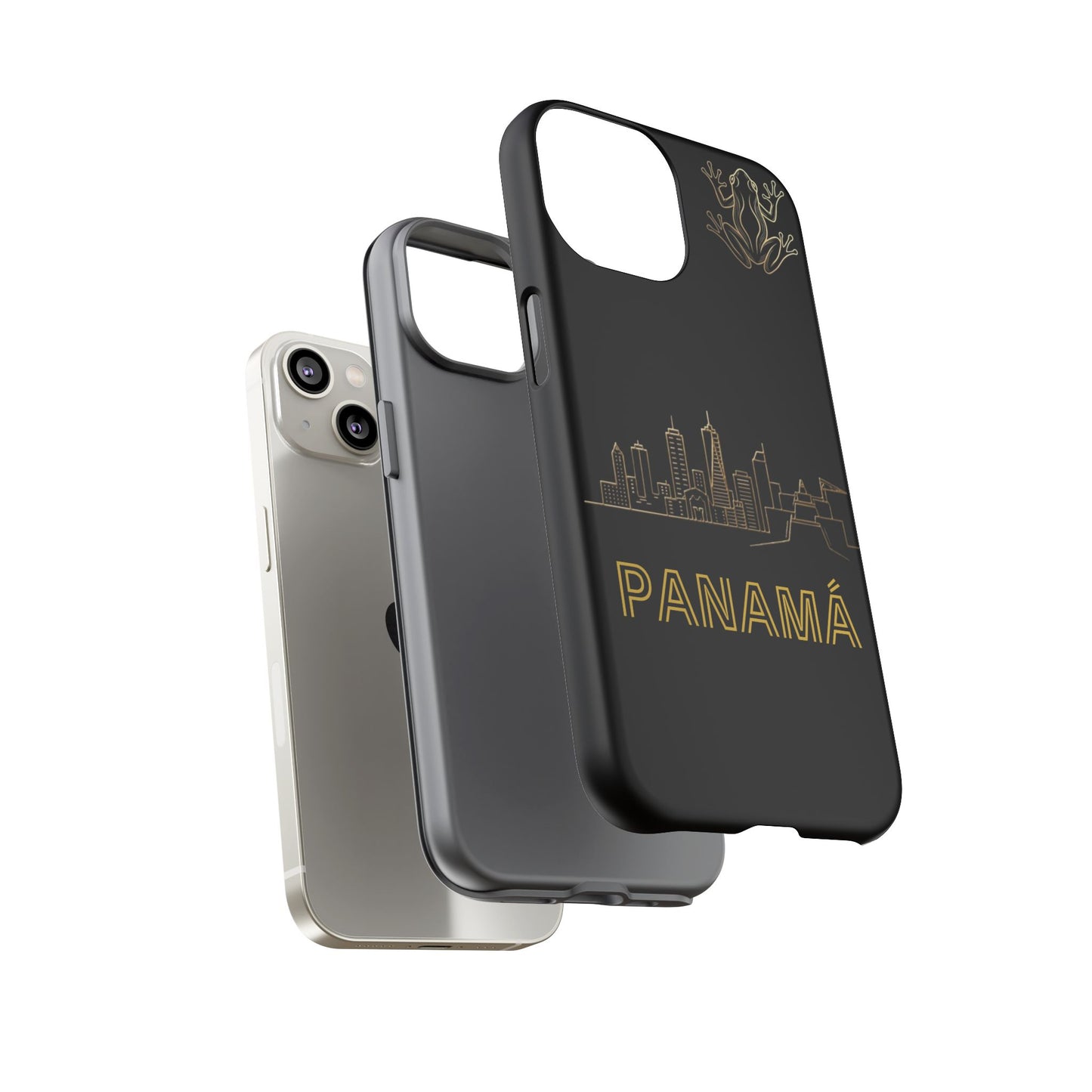 Panamá Skyline Tough Phone Case in black