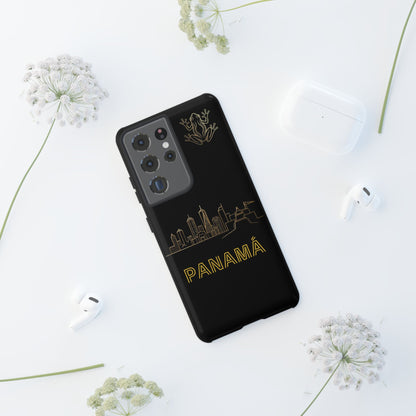 Panamá Skyline Tough Phone Case in black