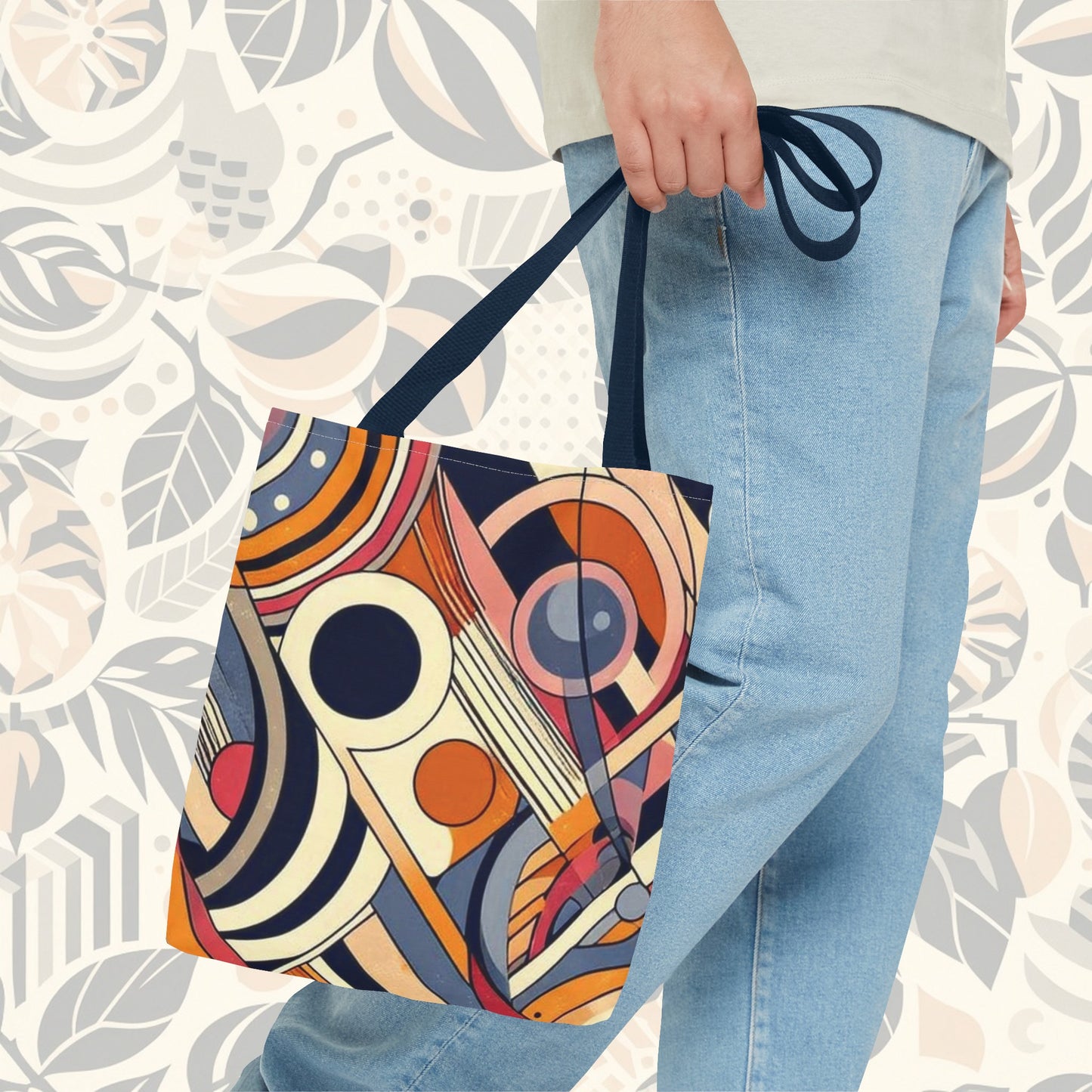 En círculos: bolso de mano con arcoíris de colores