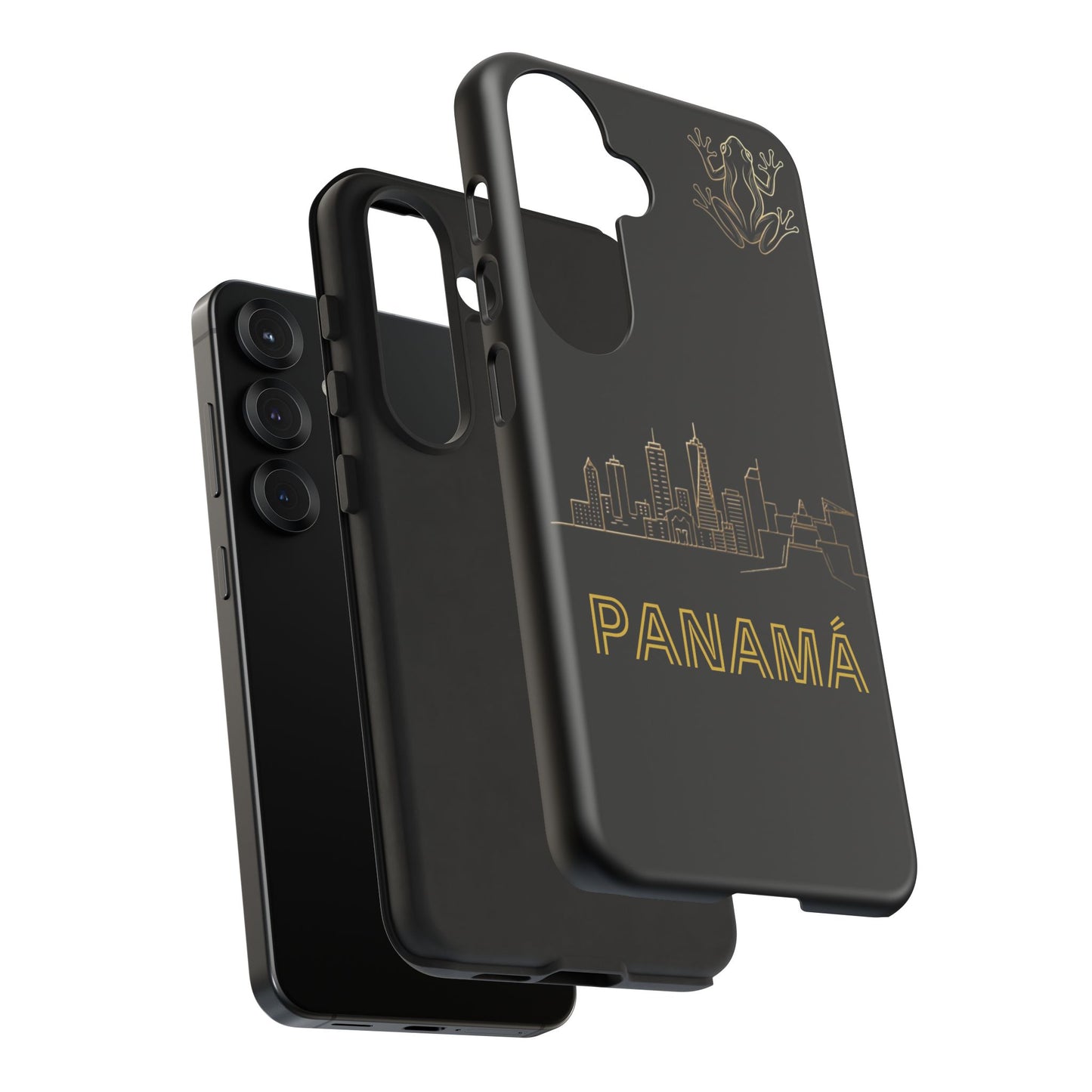 Panamá Skyline Tough Phone Case in black