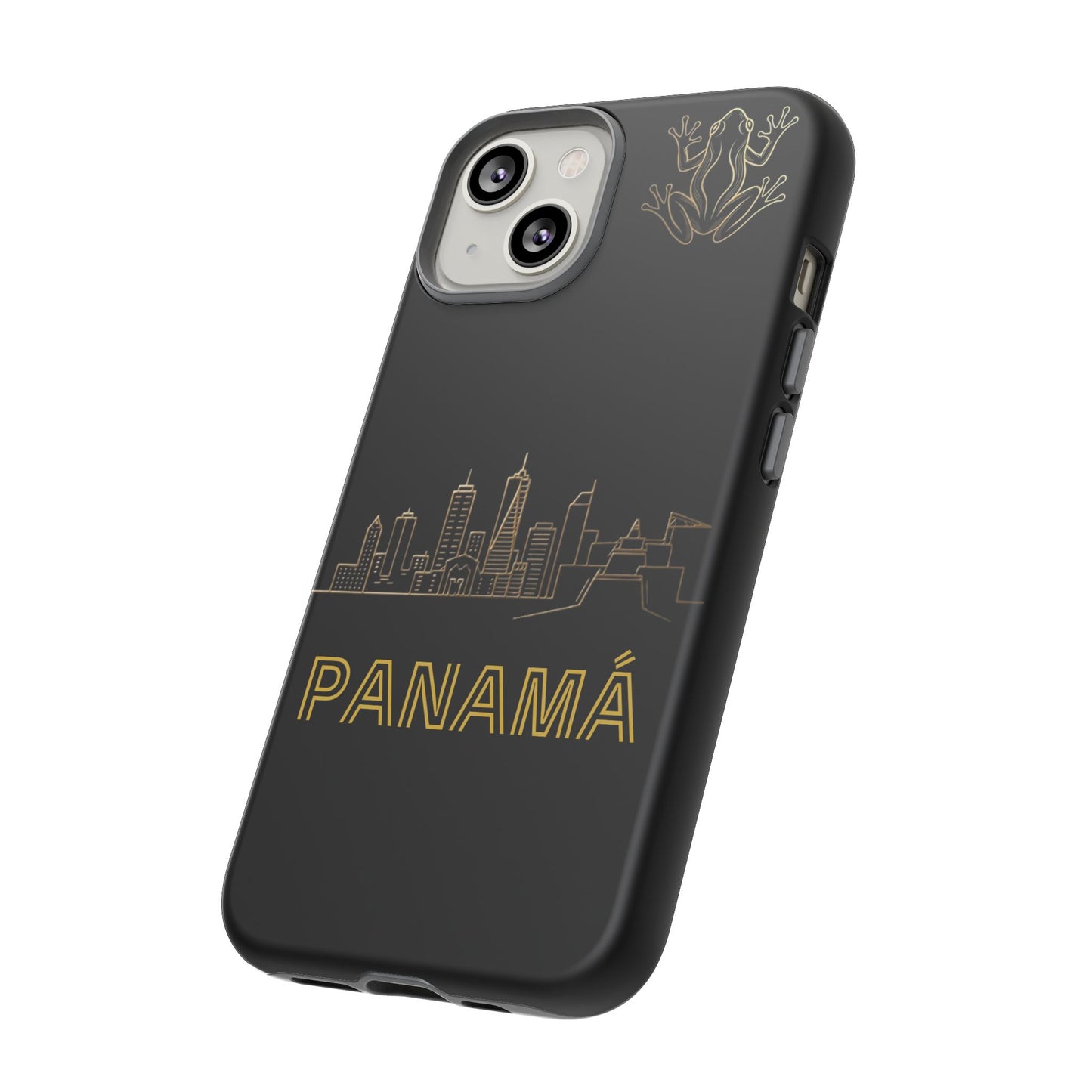 Panamá Skyline Tough Phone Case in black