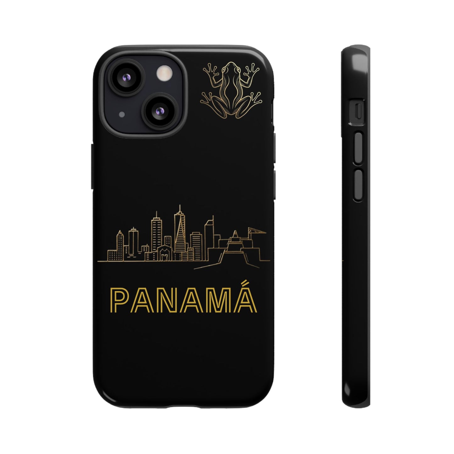 Panamá Skyline Tough Phone Case in black