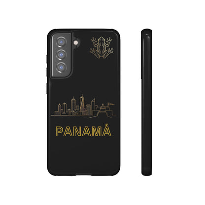 Panamá Skyline Tough Phone Case in black