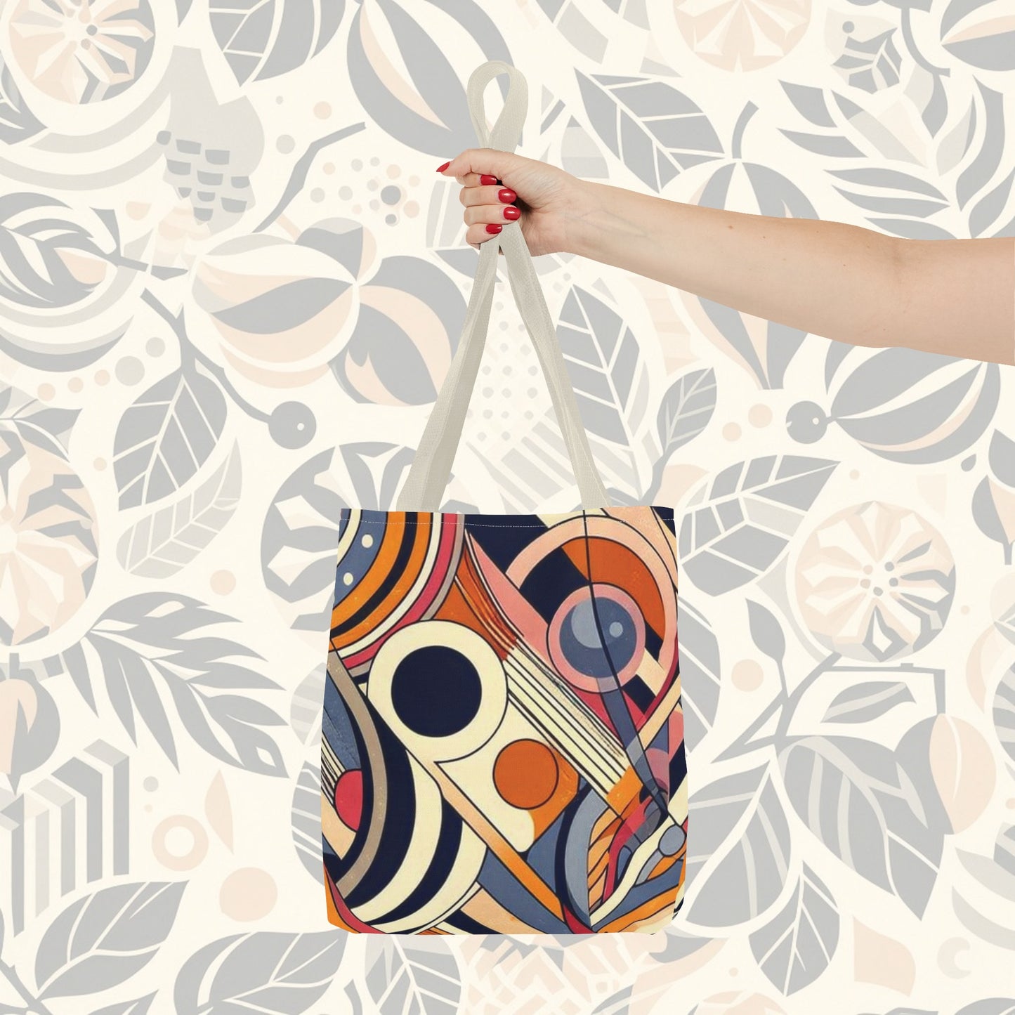 En círculos: bolso de mano con arcoíris de colores