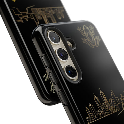 Panamá Skyline Tough Phone Case in black