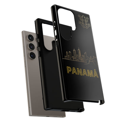 Panamá Skyline Tough Phone Case in black