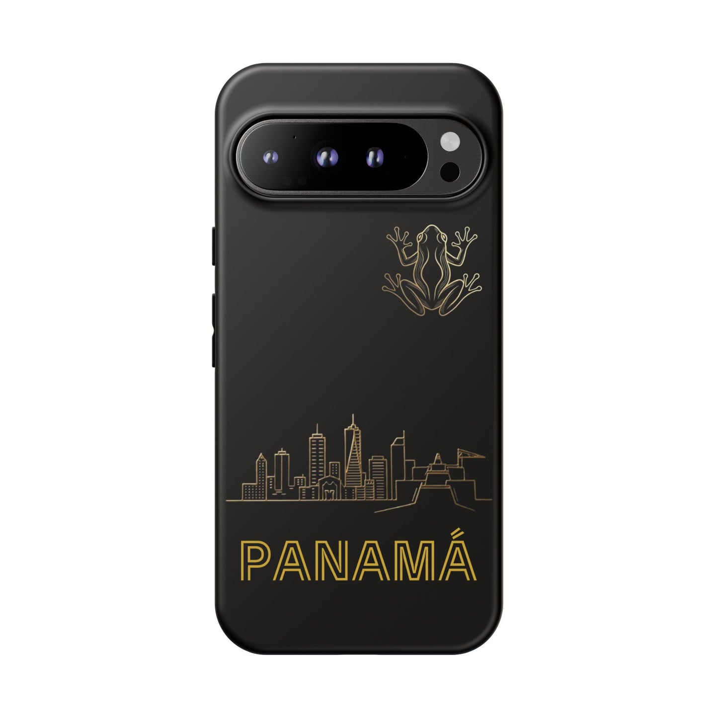Panamá Skyline Tough Phone Case in black