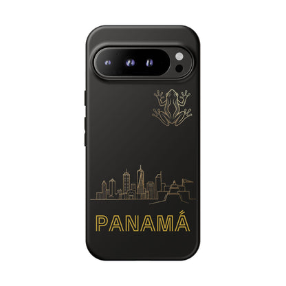 Panamá Skyline Tough Phone Case in black