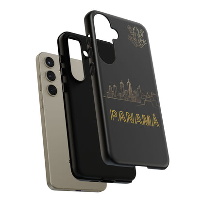Panamá Skyline Tough Phone Case in black