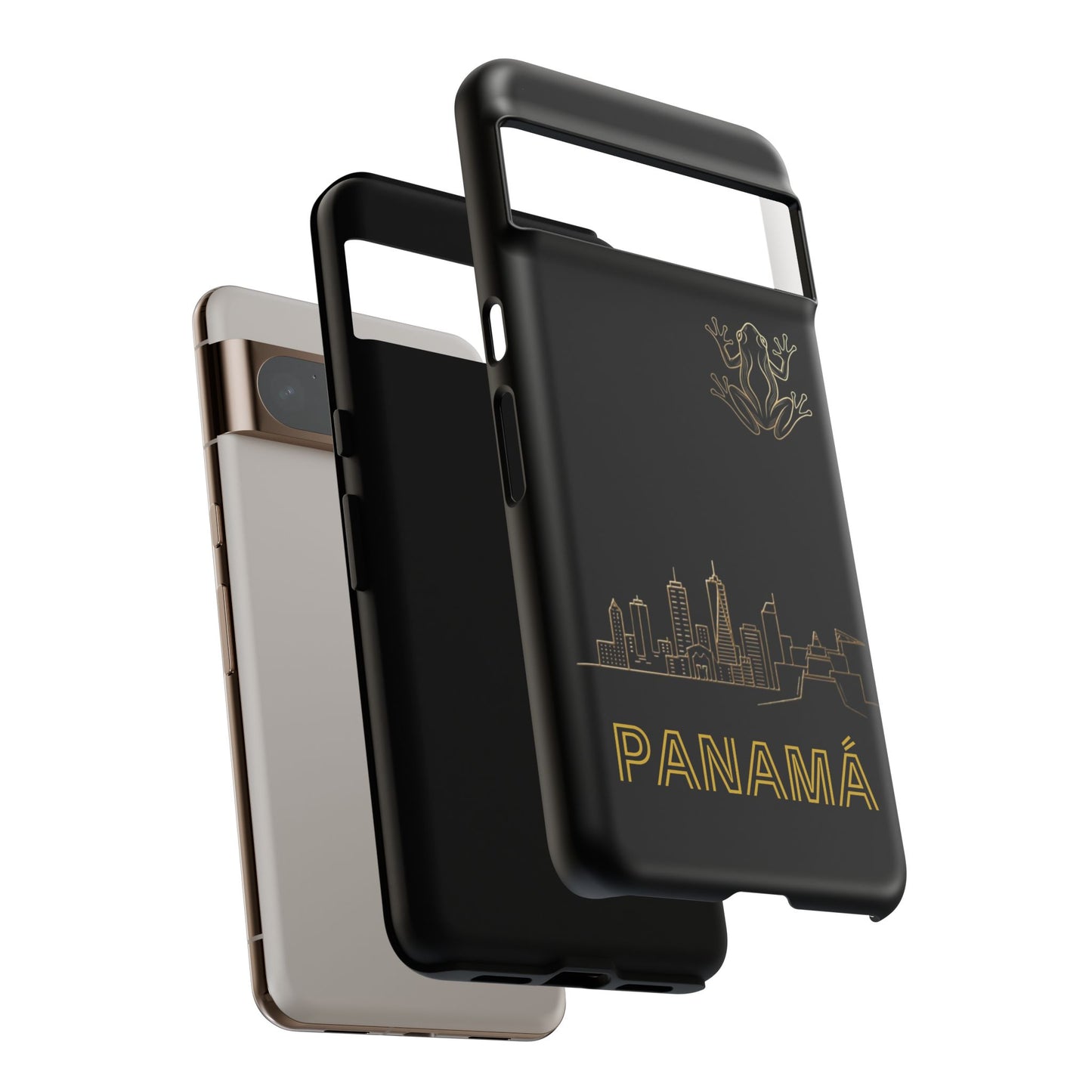 Panamá Skyline Tough Phone Case in black