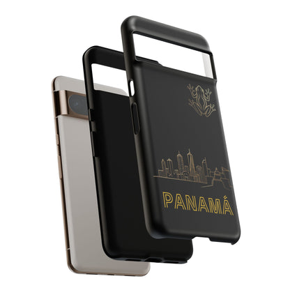 Panamá Skyline Tough Phone Case in black