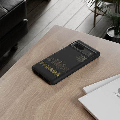 Panamá Skyline Tough Phone Case in black