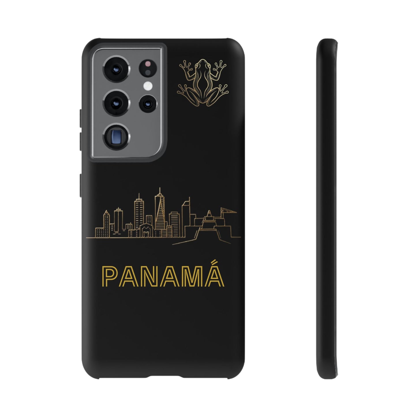 Panamá Skyline Tough Phone Case in black
