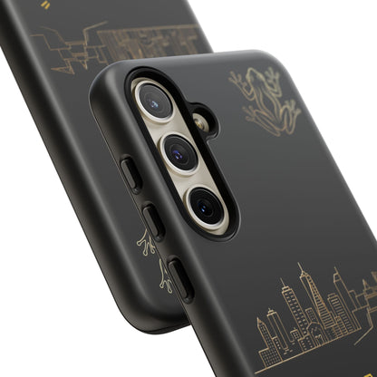 Panamá Skyline Tough Phone Case in black