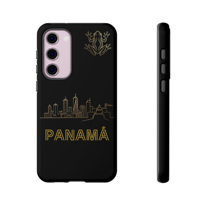 Panamá Skyline Tough Phone Case in black
