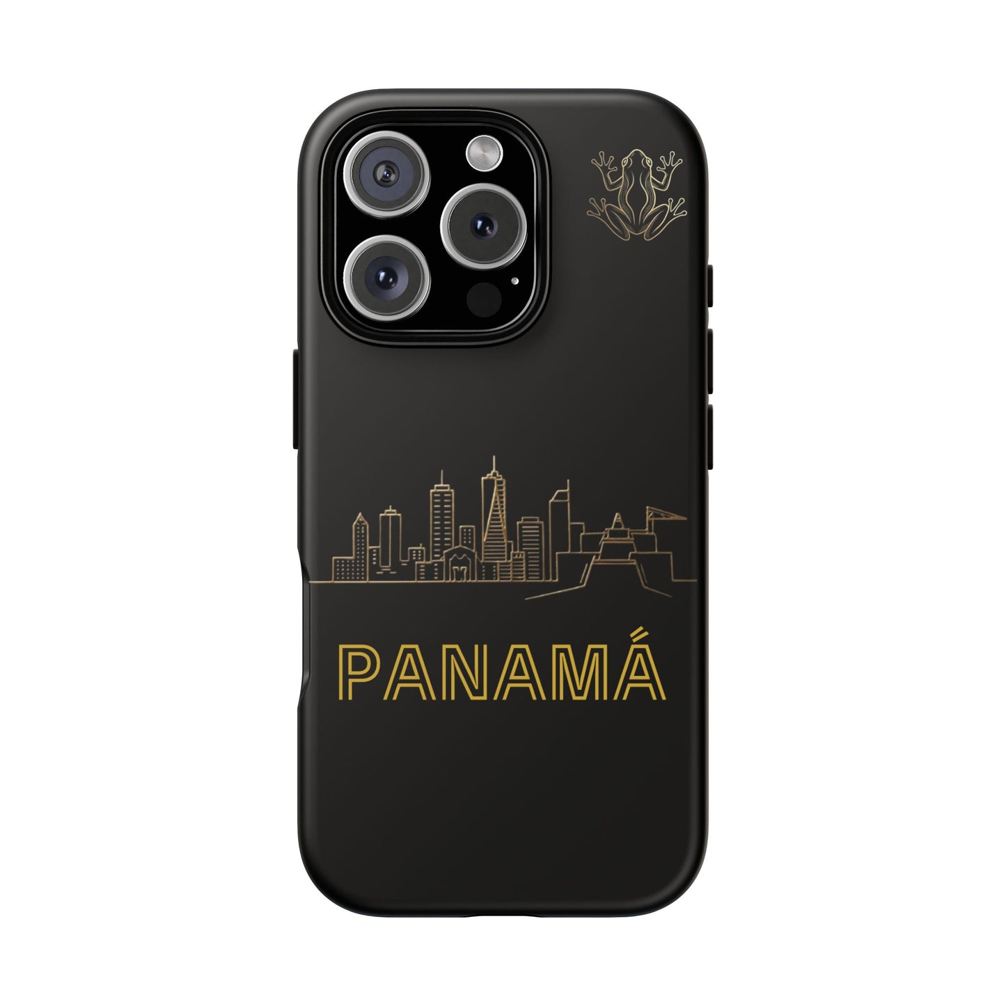 Panamá Skyline Tough Phone Case in black