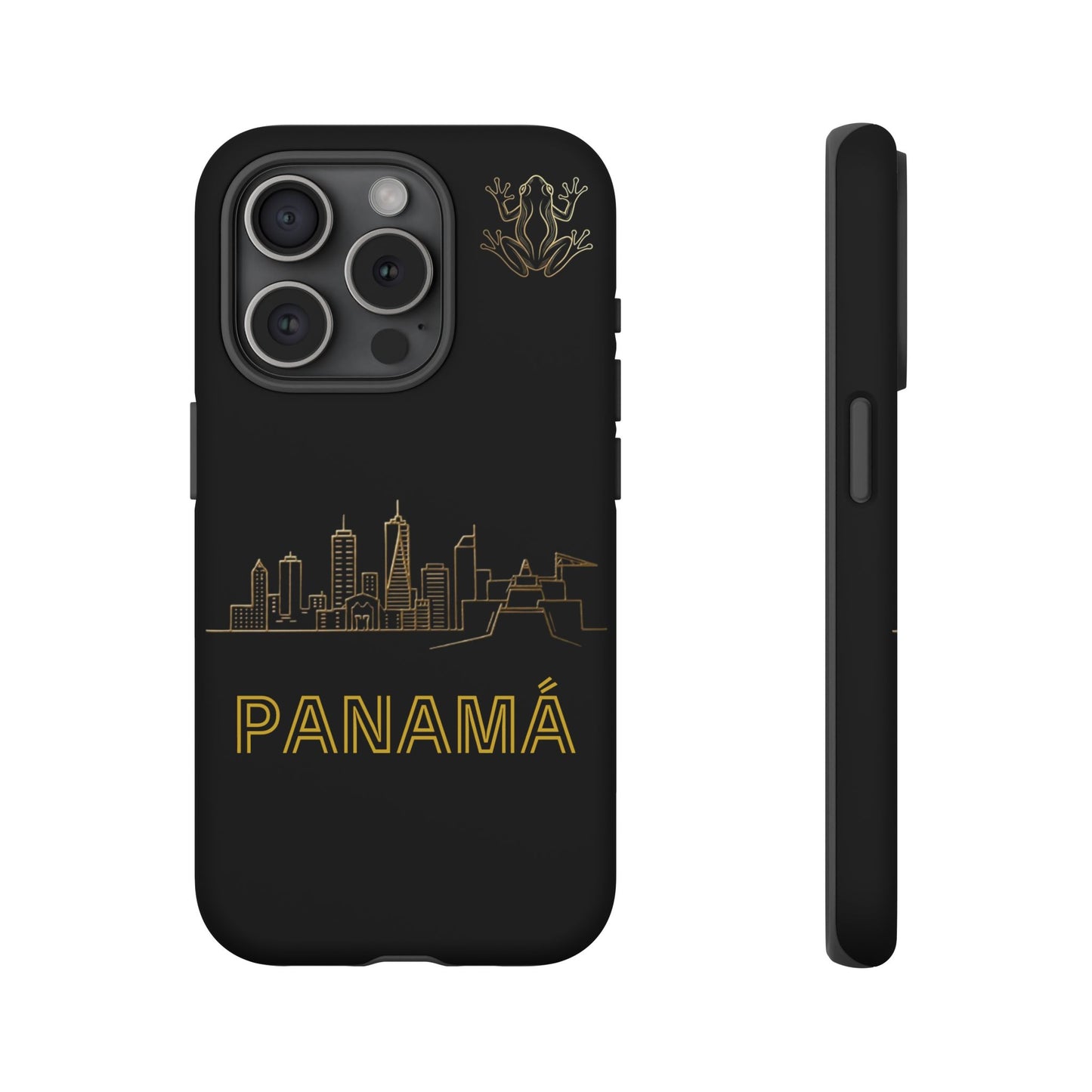 Panamá Skyline Tough Phone Case in black