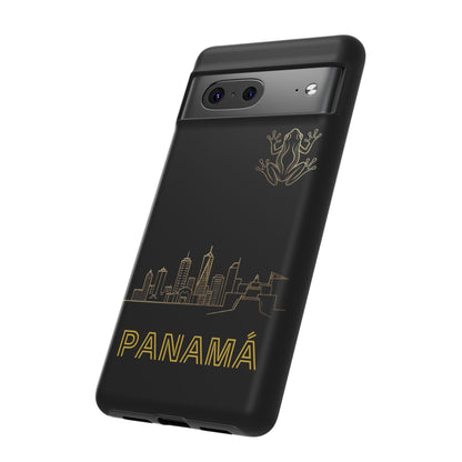 Panamá Skyline Tough Phone Case in black