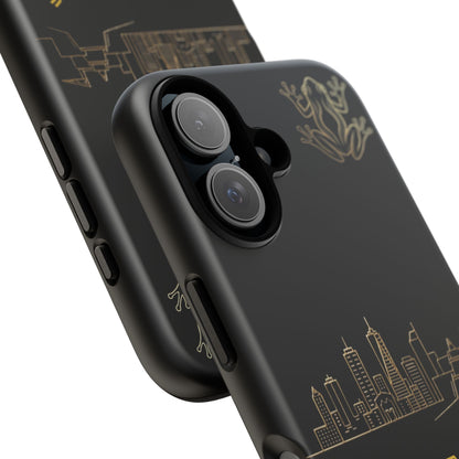 Panamá Skyline Tough Phone Case in black