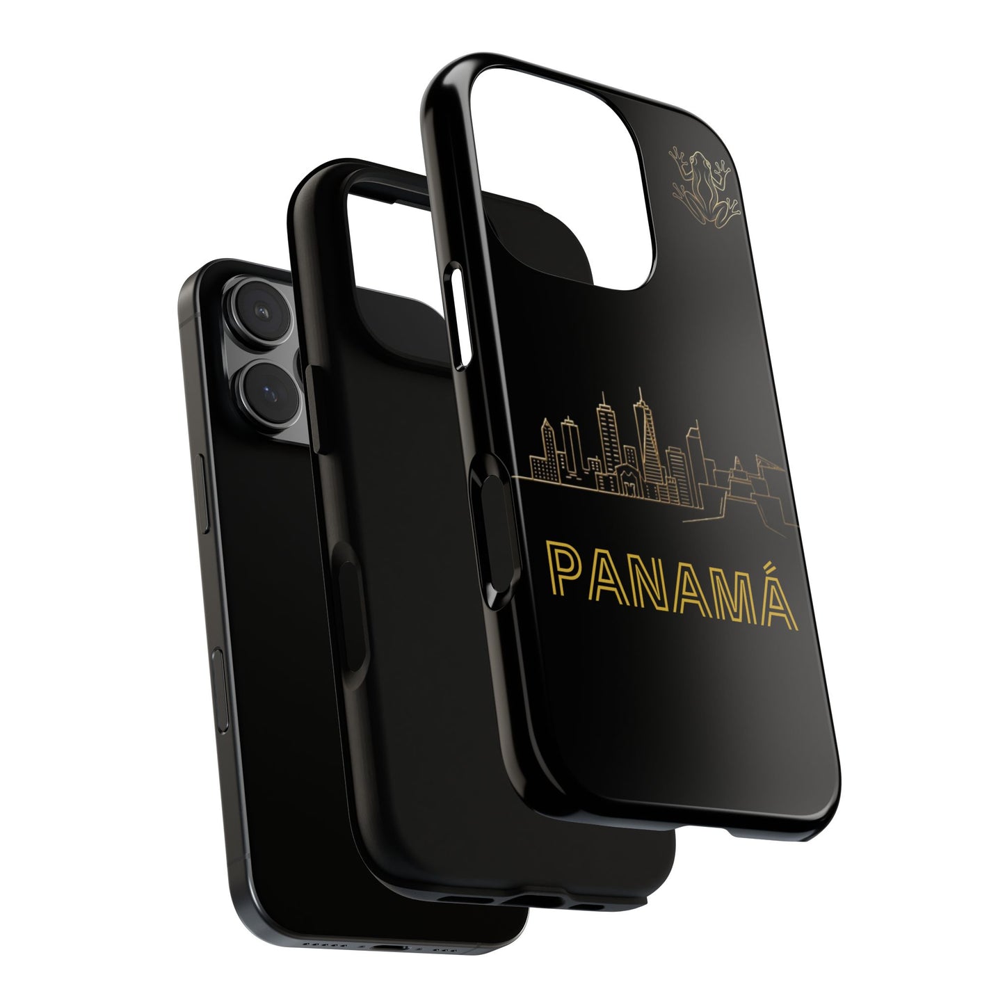 Panamá Skyline Tough Phone Case in black