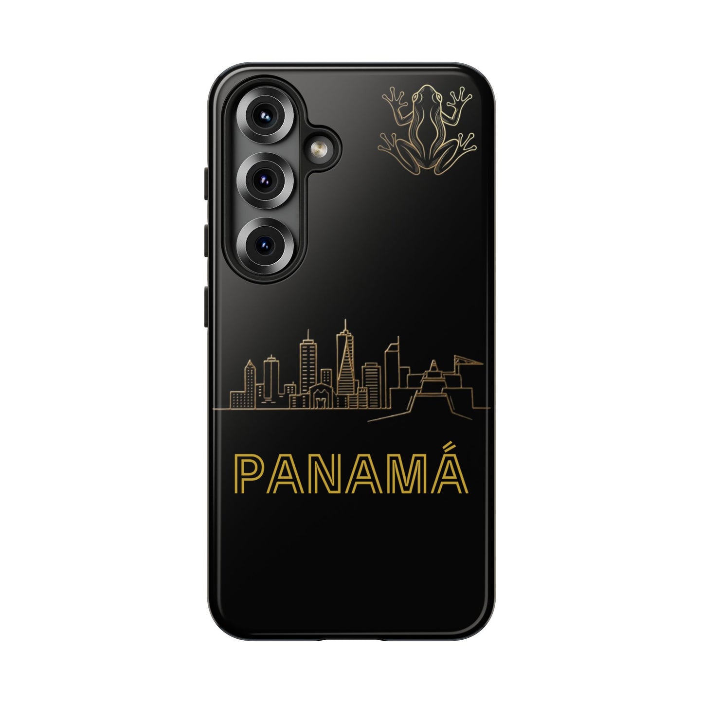 Panamá Skyline Tough Phone Case in black