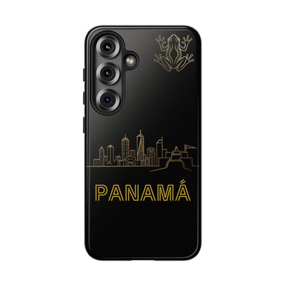 Panamá Skyline Tough Phone Case in black