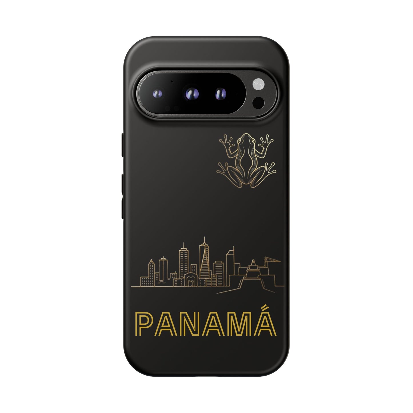 Panamá Skyline Tough Phone Case in black