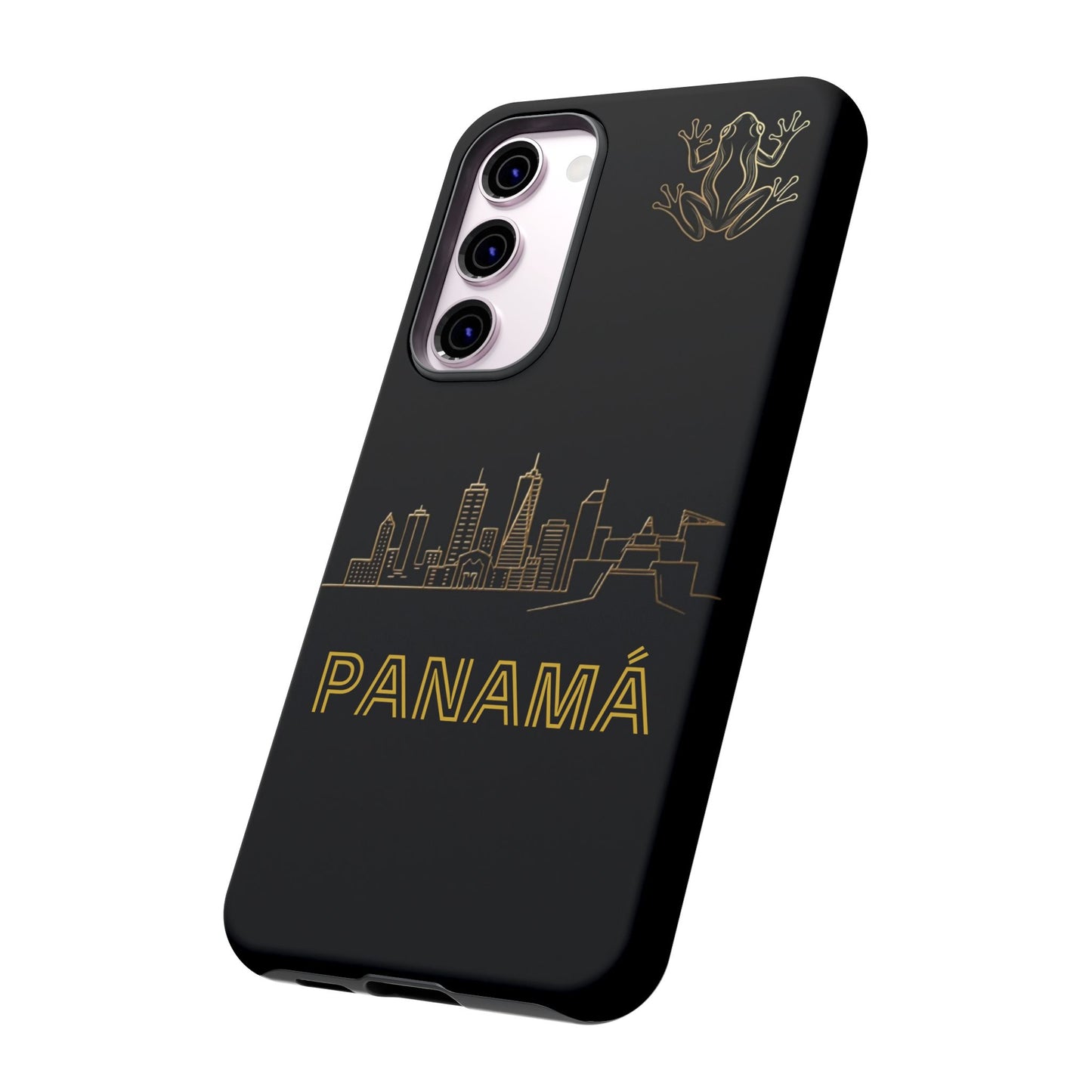Panamá Skyline Tough Phone Case in black