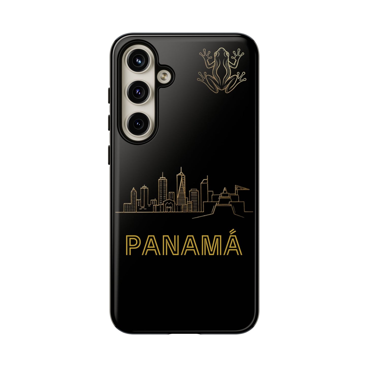 Panamá Skyline Tough Phone Case in black