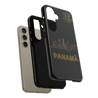 Panamá Skyline Tough Phone Case in black